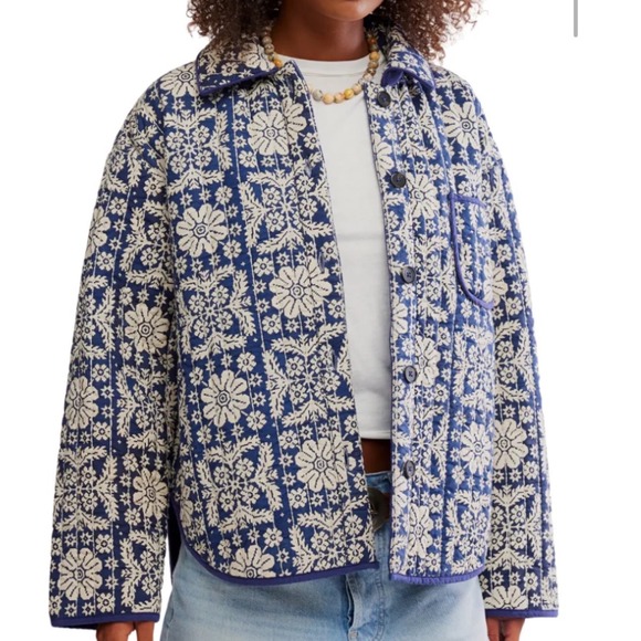 Free People Jackets & Blazers - Free People Quilted Floral Alexie Jacket Womens Med Free People cottagecore Boho